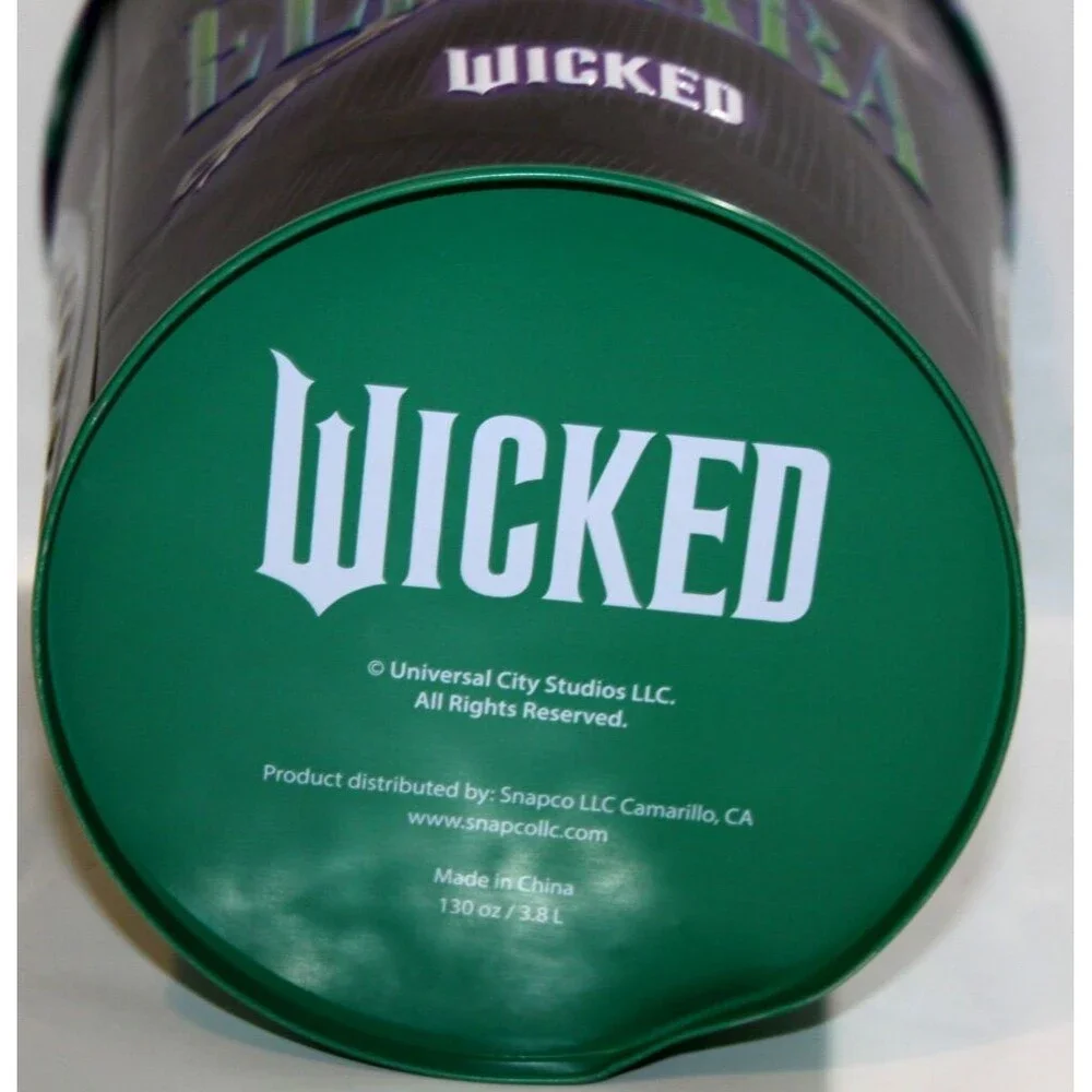 Universal City Studio Wicked Elphaba Wickedly Beautiful Popcorn Storage Tin Bin